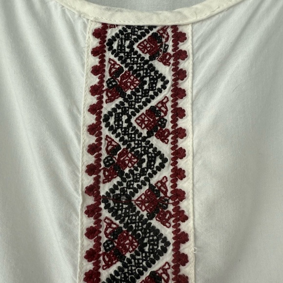 Super Soft Off Shoulder Embroidered White Boho Top - Picture 3 of 11